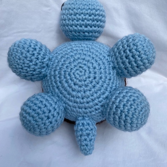 Handmade Crocheted Blue Turtle - Picture 5 of 8